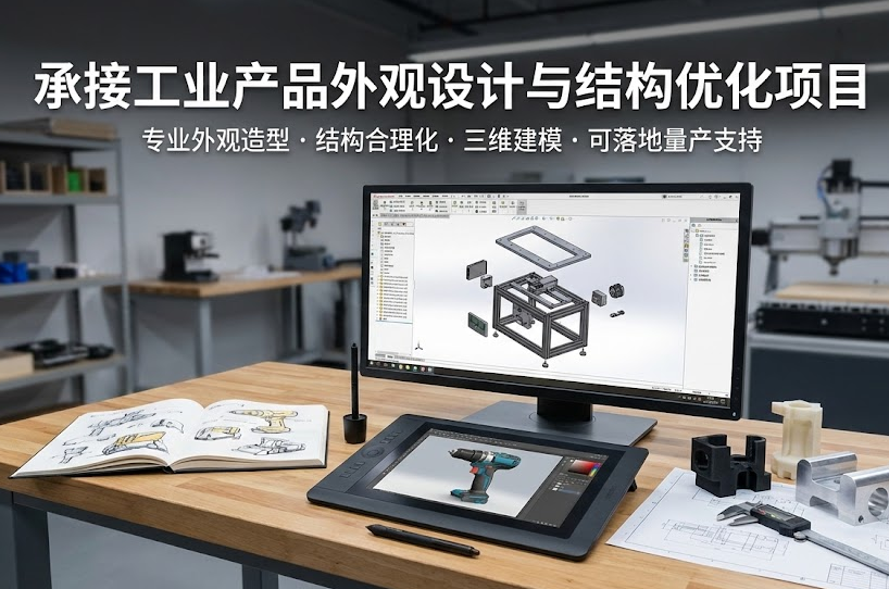 承接工业产品外观设计与结构优化项目